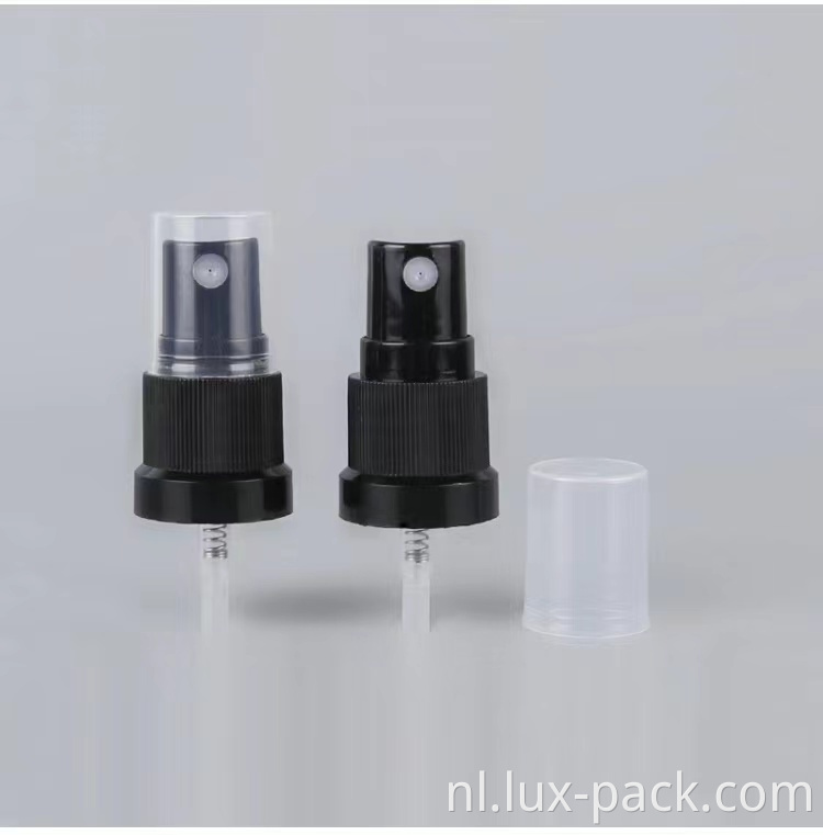 Aangepaste 18/415 Plastic spuitpomp voor glazen fles Essentiële olieverpakking 18 mm Plastic Fine Mist Dispenser